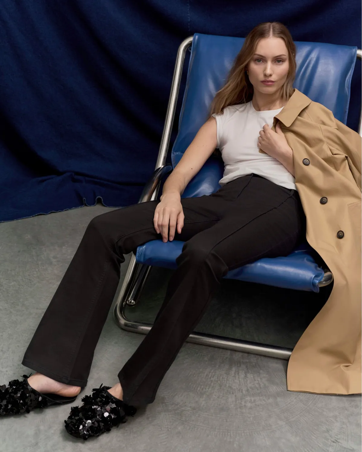 Sportscraft Nyra Pintuck jean flare long femme