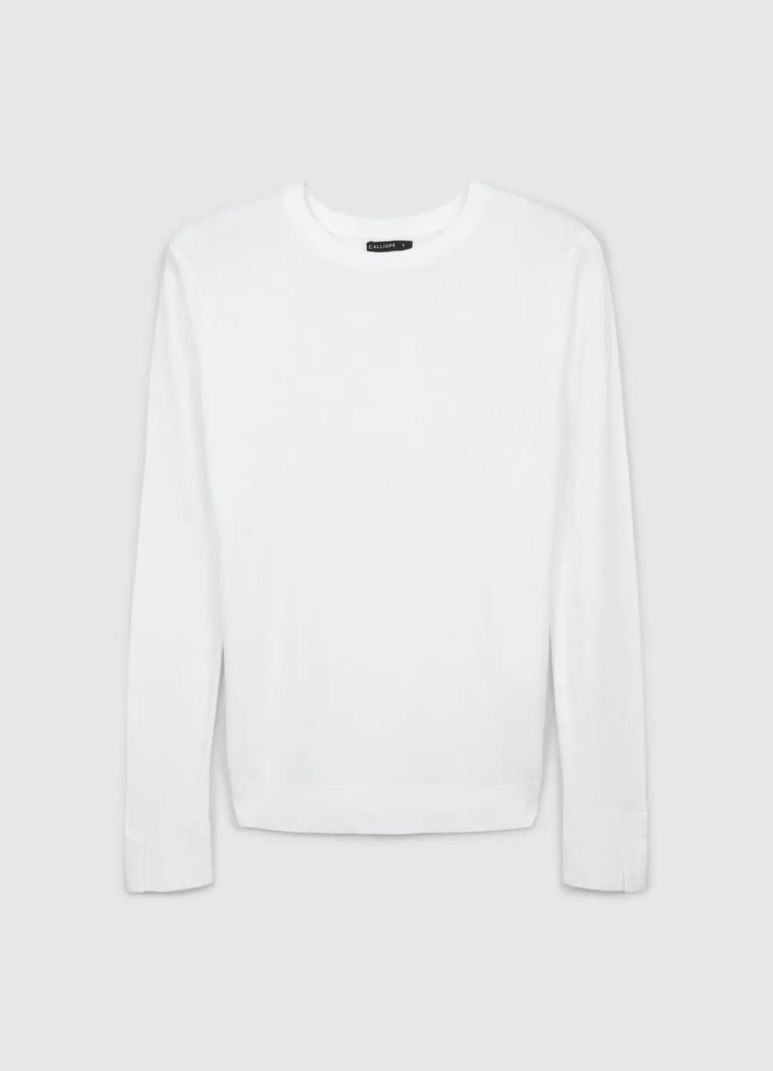 Calliope pull femme col rond manches longues uni
