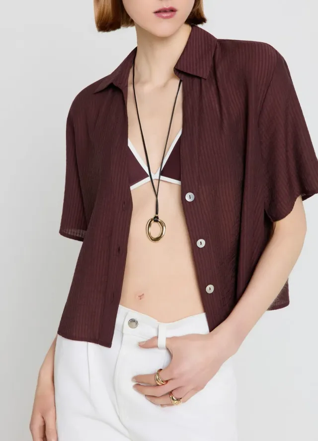 Calliope collier long pendentif anneau femme