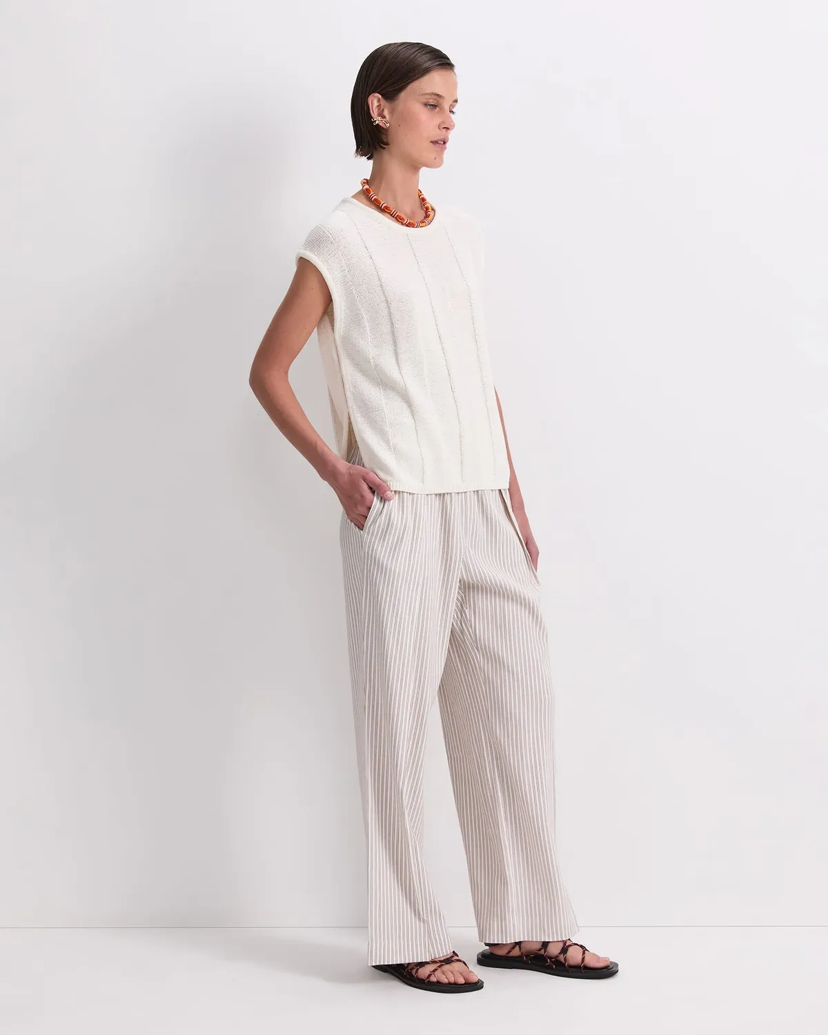 Sportscraft Josie pull coton fentes côtés relax