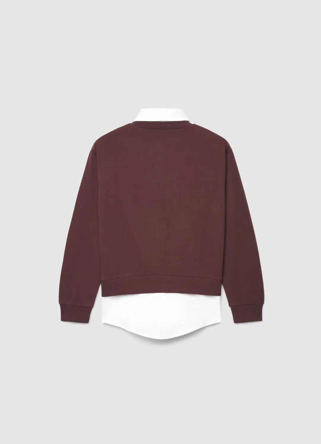 Calliope sweat femme col chemise uni sans capuche