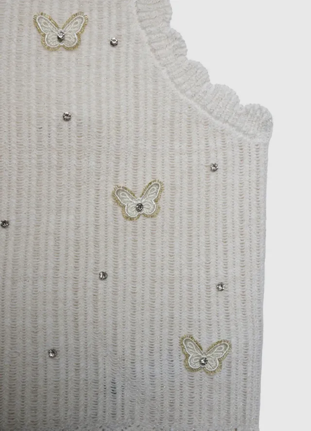 Calliope Top Crochet Papillons Débardeur Fille