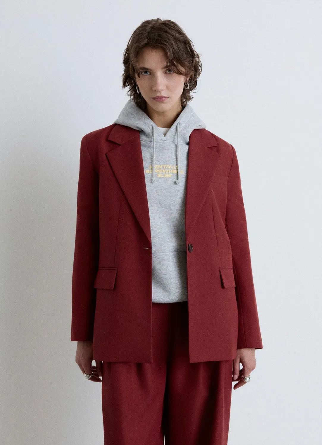 Calliope veste monopetto blazer femme micro-motifs