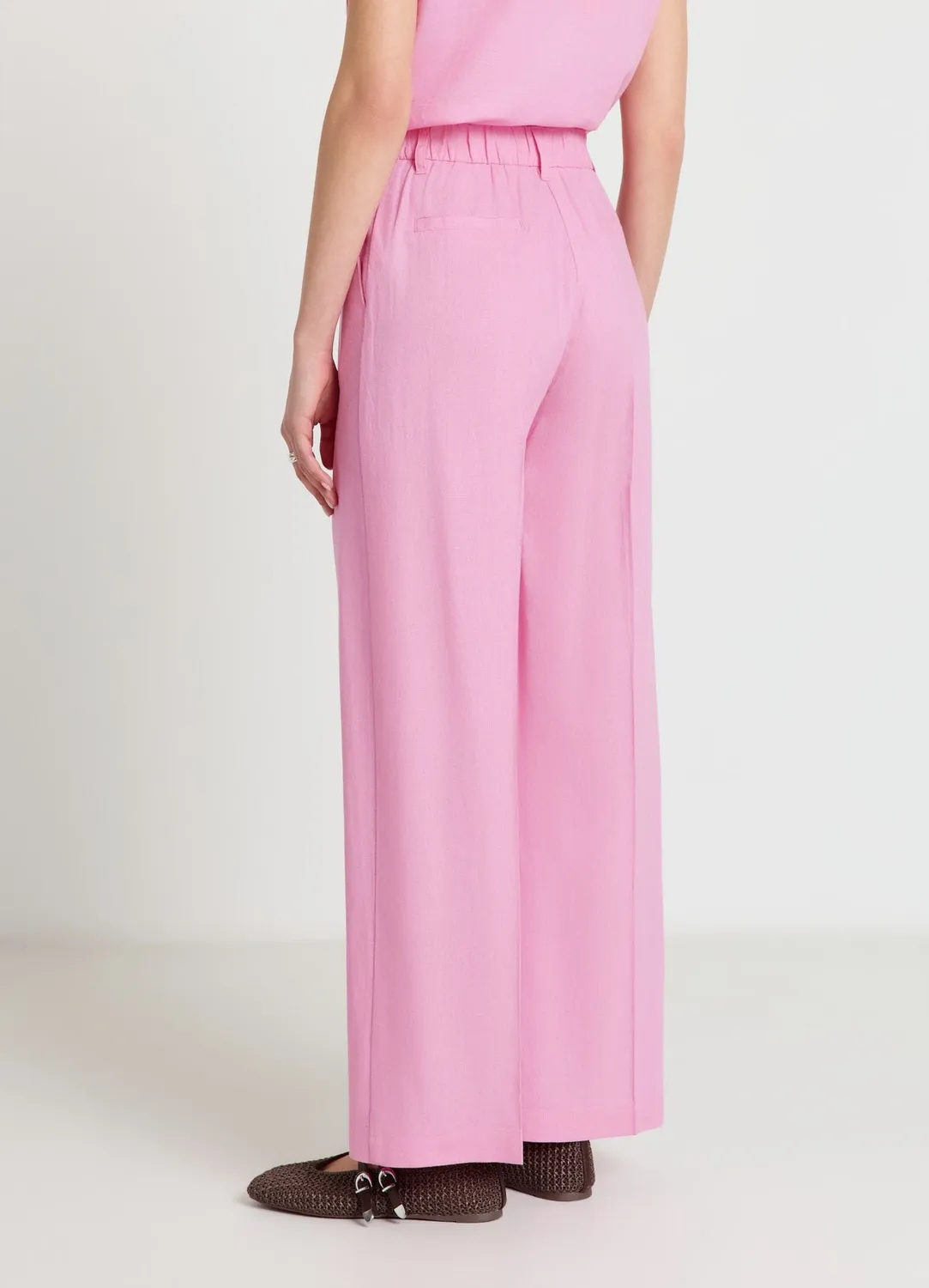 Calliope pantalon palazzo femme taille élastique