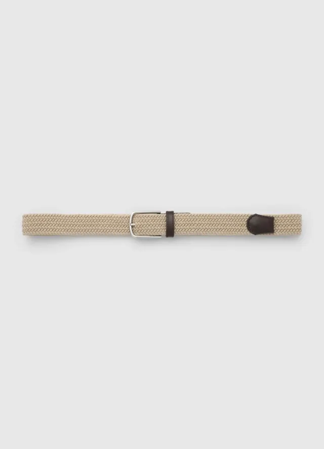 Calliope ceinture tressée élastique homme cuir