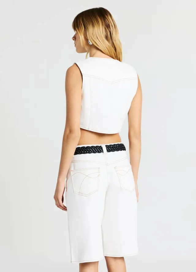 Calliope Gilet Eyelet gilet femme détail ajouré
