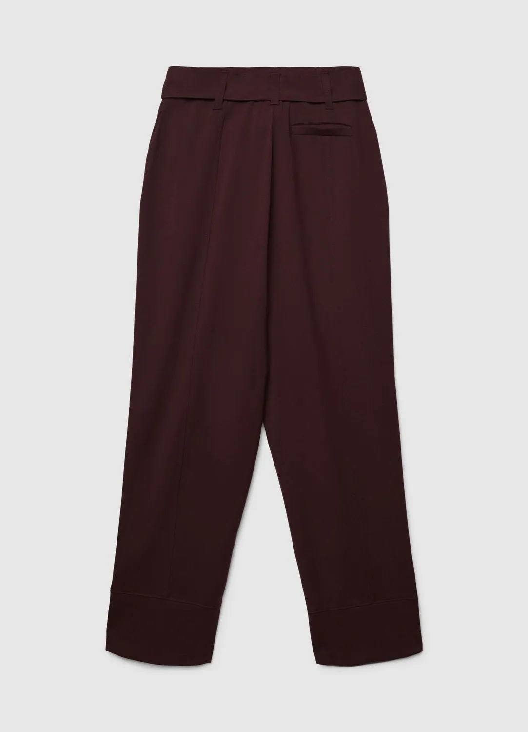 Calliope pantalon femme droit ceinture à nouer revers