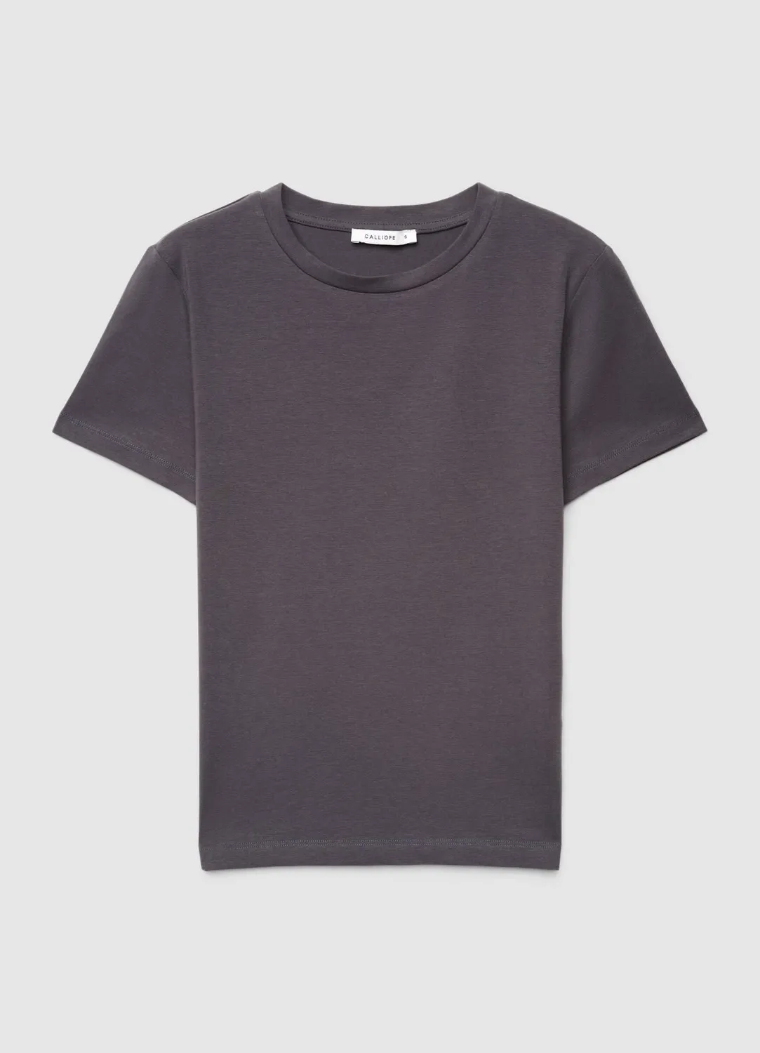 Calliope t-shirt uni femme col rond coton