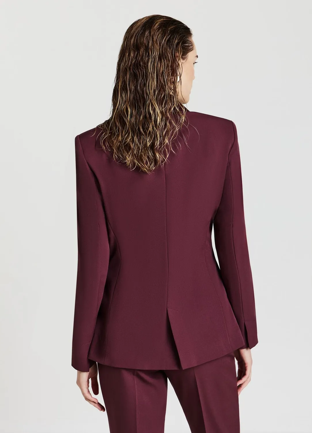 Calliope blazer double boutonnage femme satiné