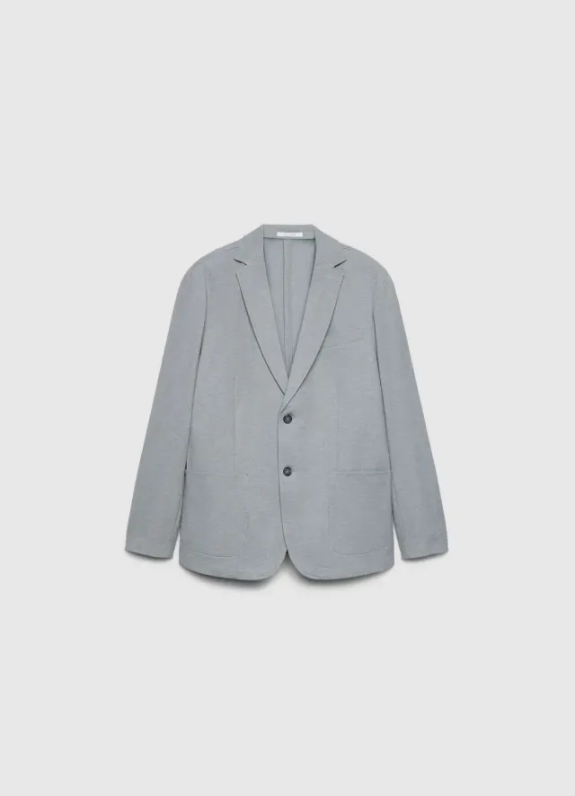 Calliope Piquet 2 boutons veste homme tailleur unie