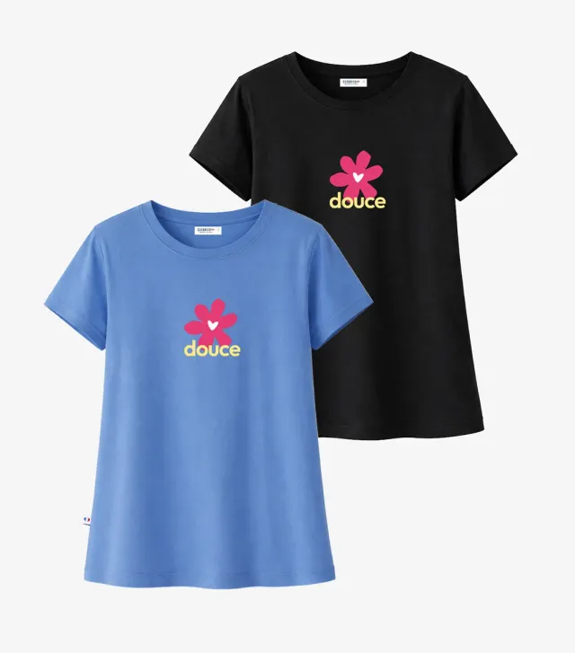 Cocorico Douce t-shirt pyjama femme x2 coton