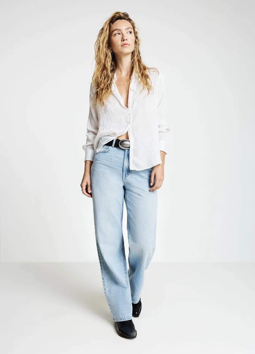 Calliope chemise effet froissé femme manches longues