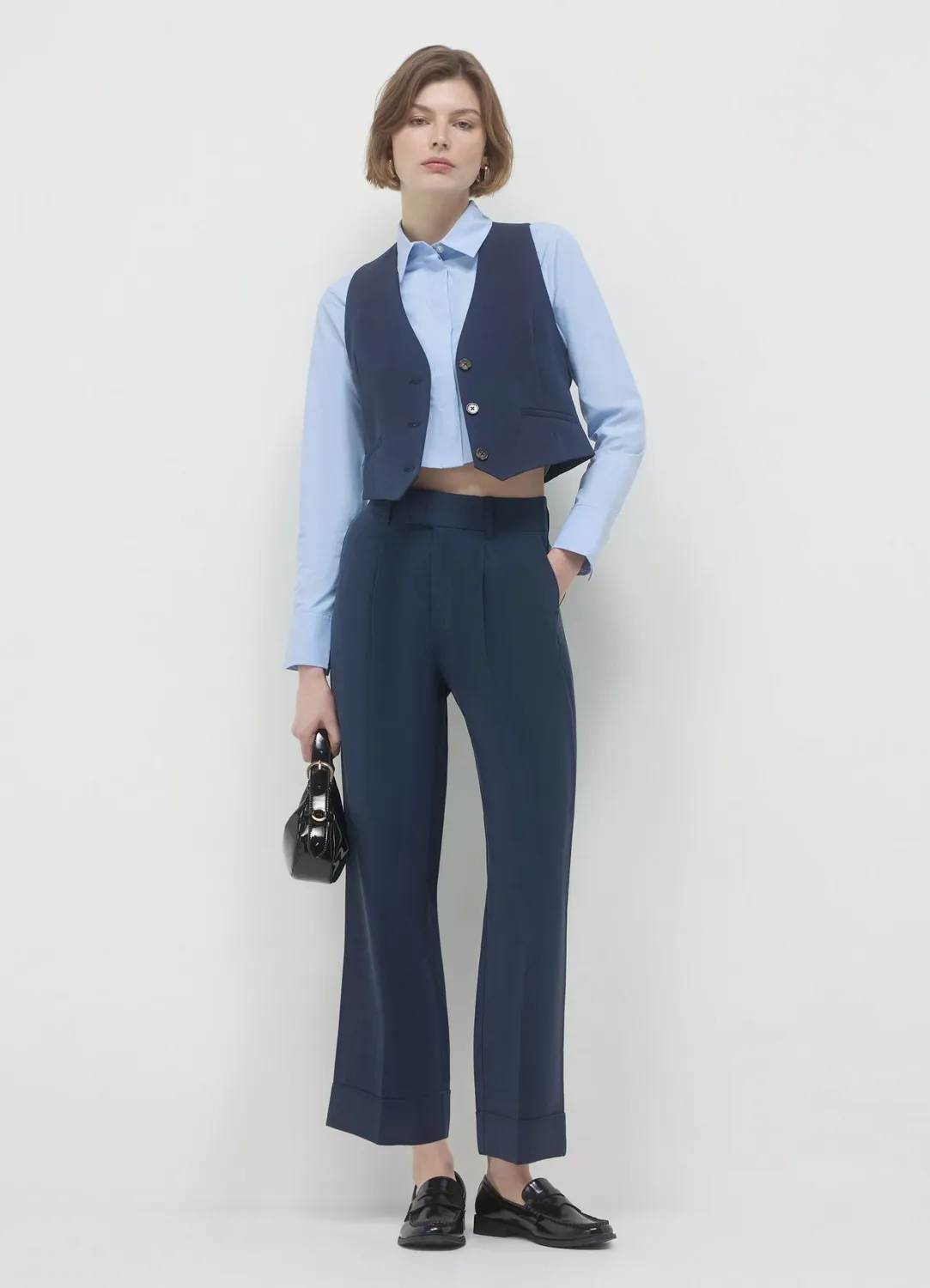 Calliope pantalon classique revers pantalon femme regular