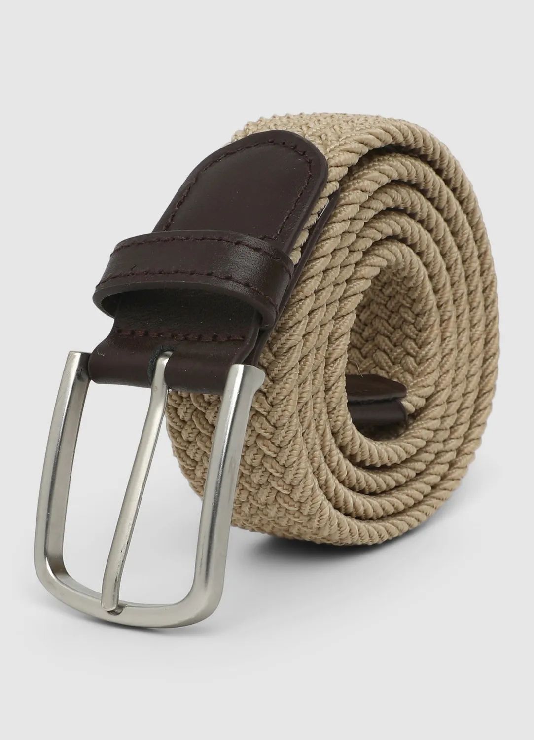Calliope ceinture tressée élastique homme cuir