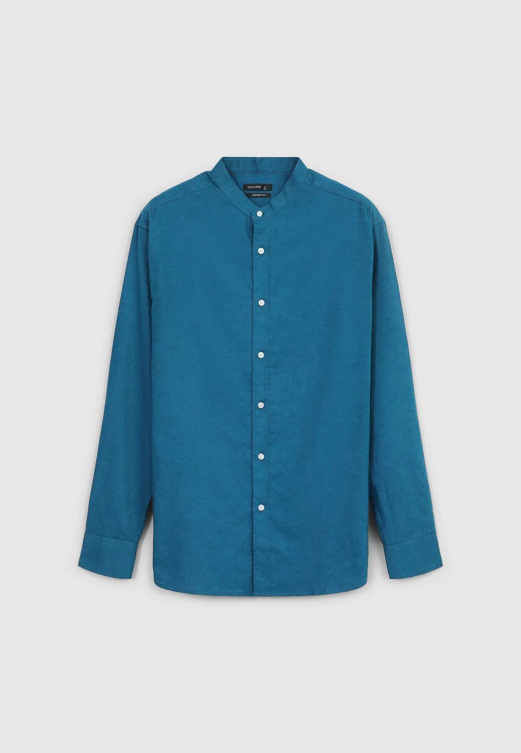 Calliope chemise homme col coréen misto lino