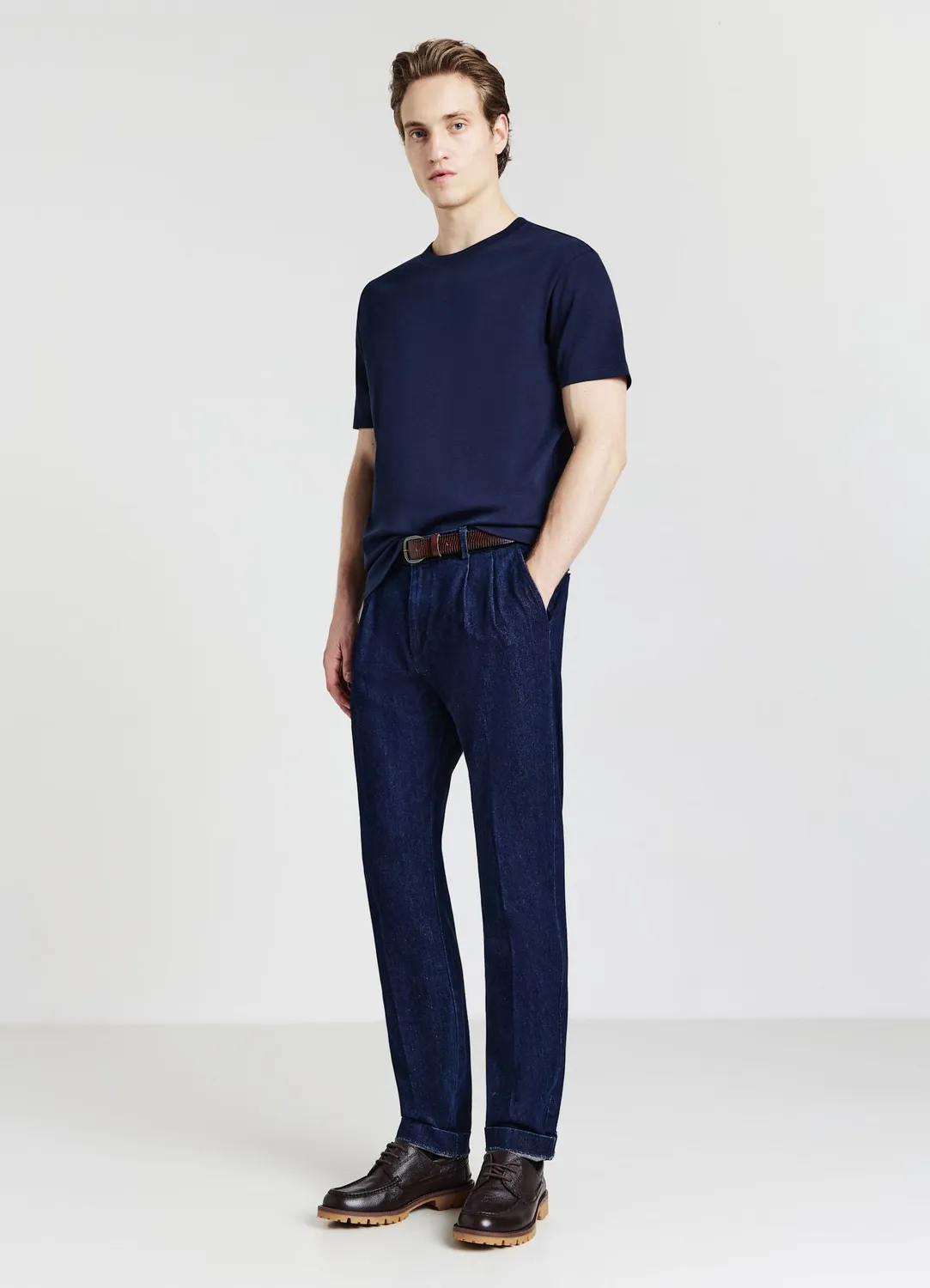Calliope T-shirt homme coton col rond uni