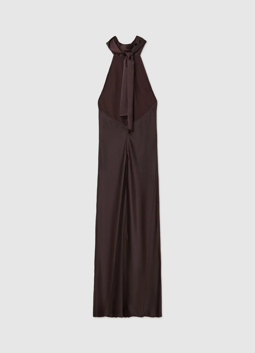 Calliope Atelier robe longue halterneck satin femme unie