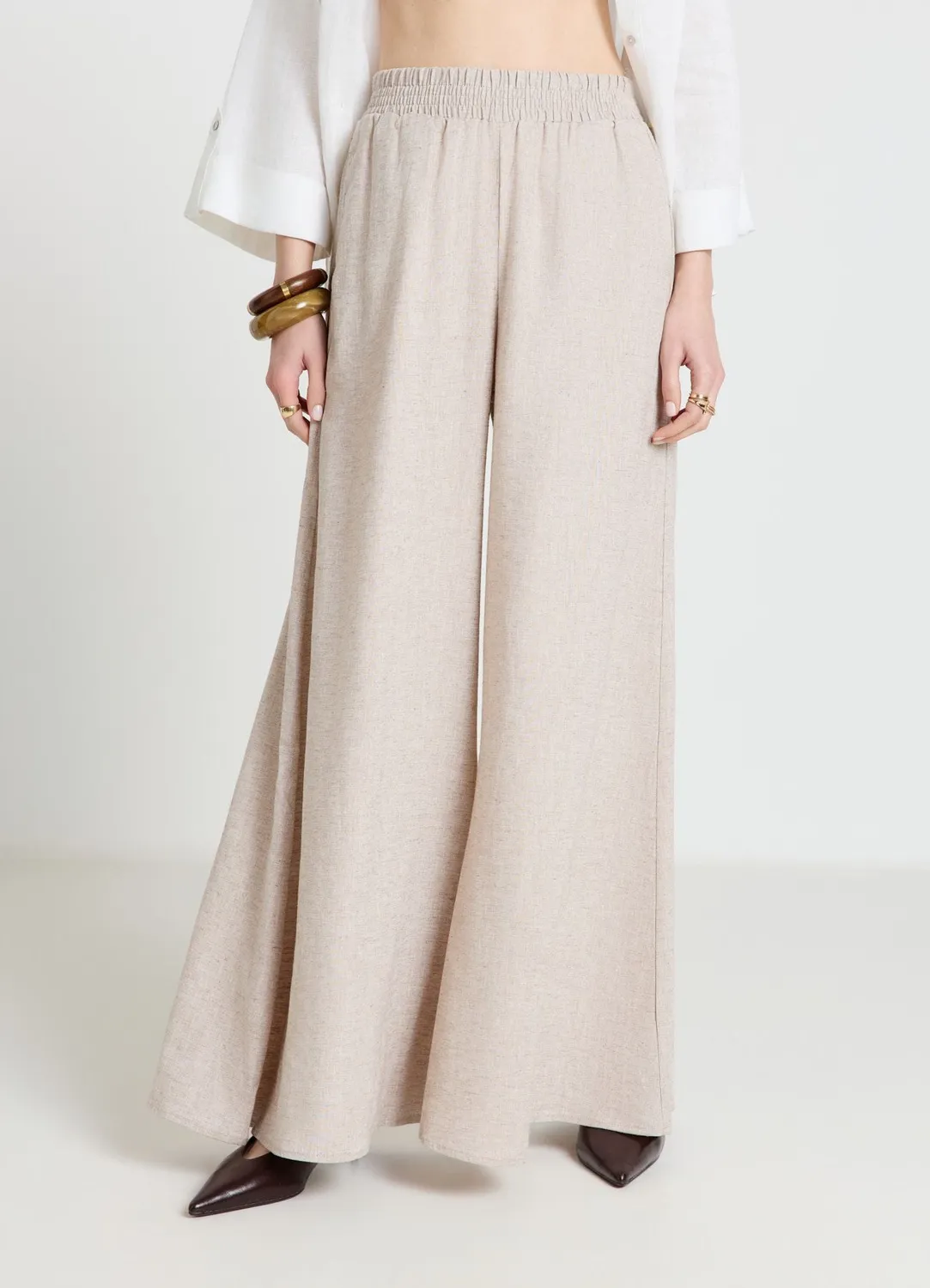 Calliope pantalon-jupe fluide femme taille élastique