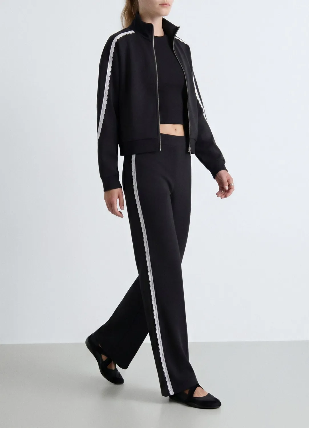 Calliope legging flare femme dentelle taille haute