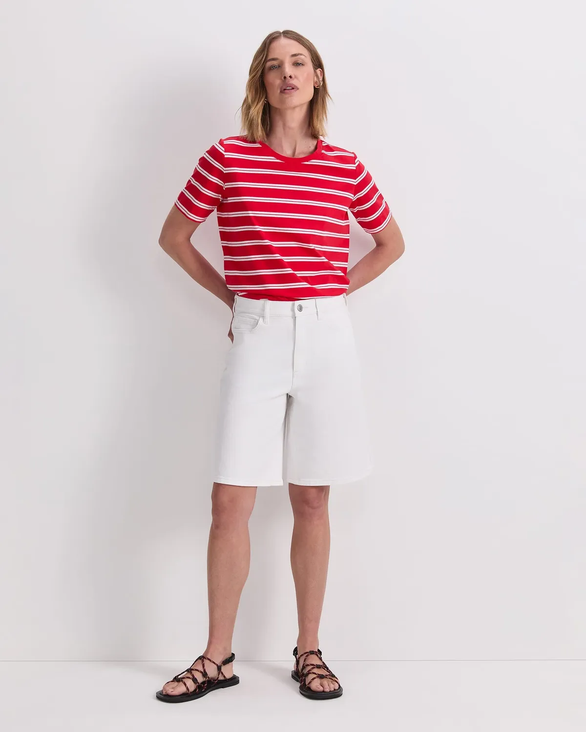 Sportscraft Allegra short jean femme longueur genou