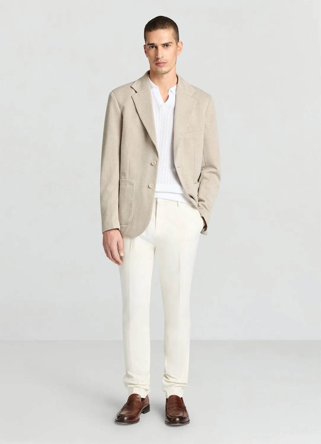 Calliope blazer jacquard monopetto homme 2 boutons
