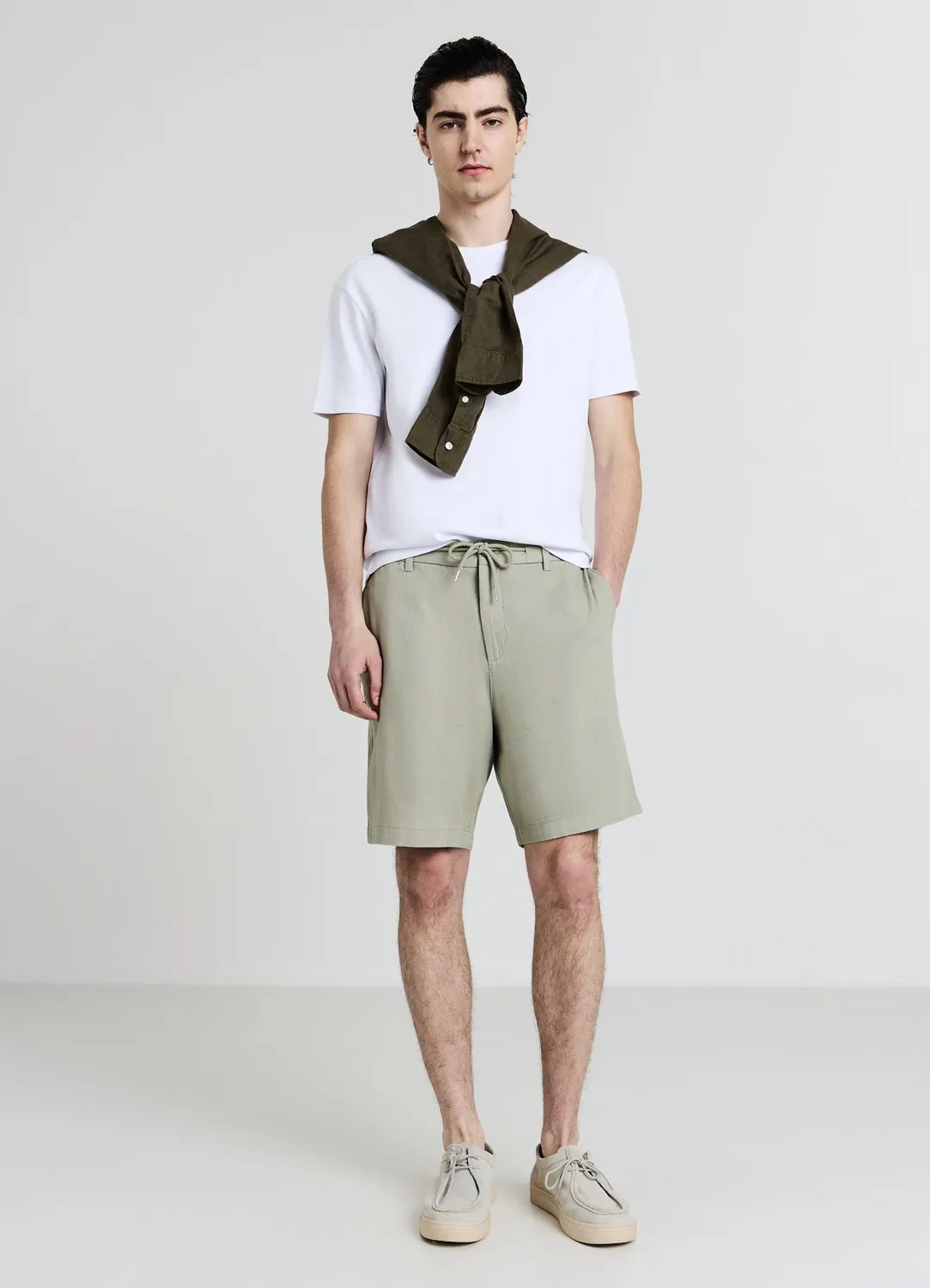 Calliope Bermuda homme à cordon uni coupe regular
