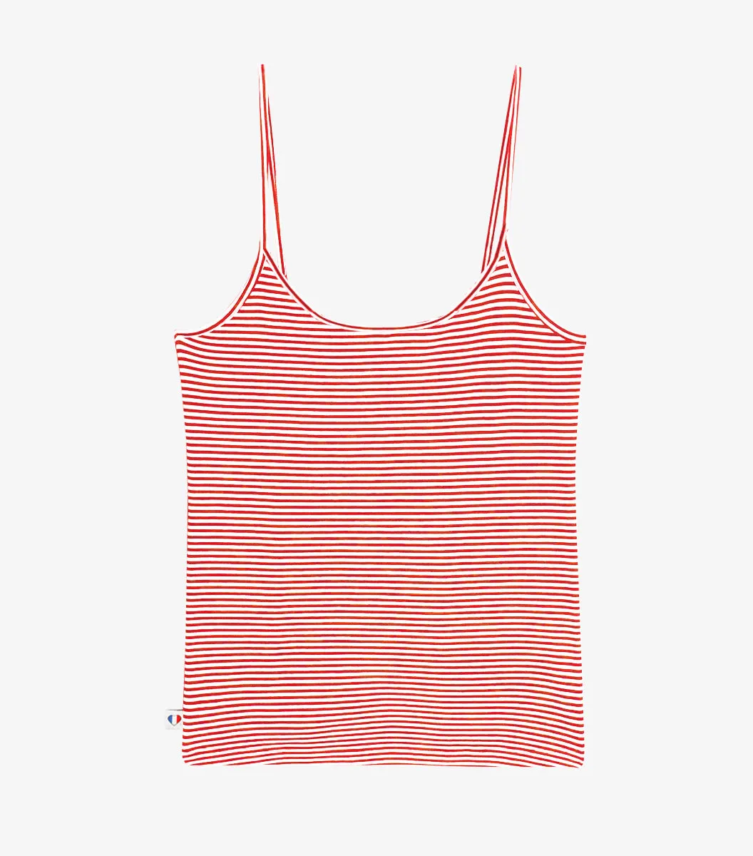 Cocorico Intemporel caraco femme rayé rouge coton