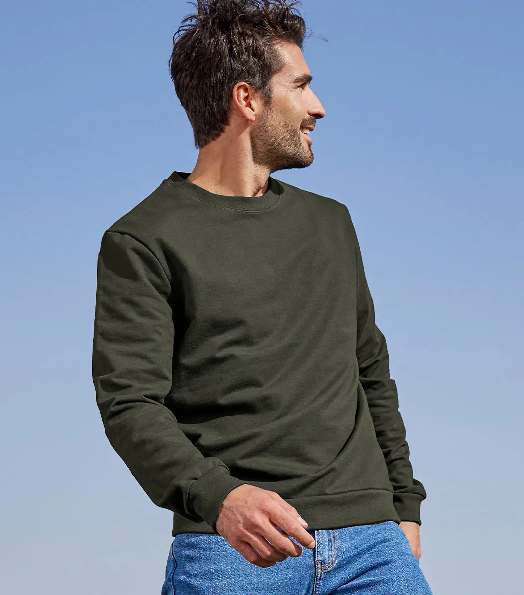 Cocorico Intemporel sweat homme kaki coton peigné