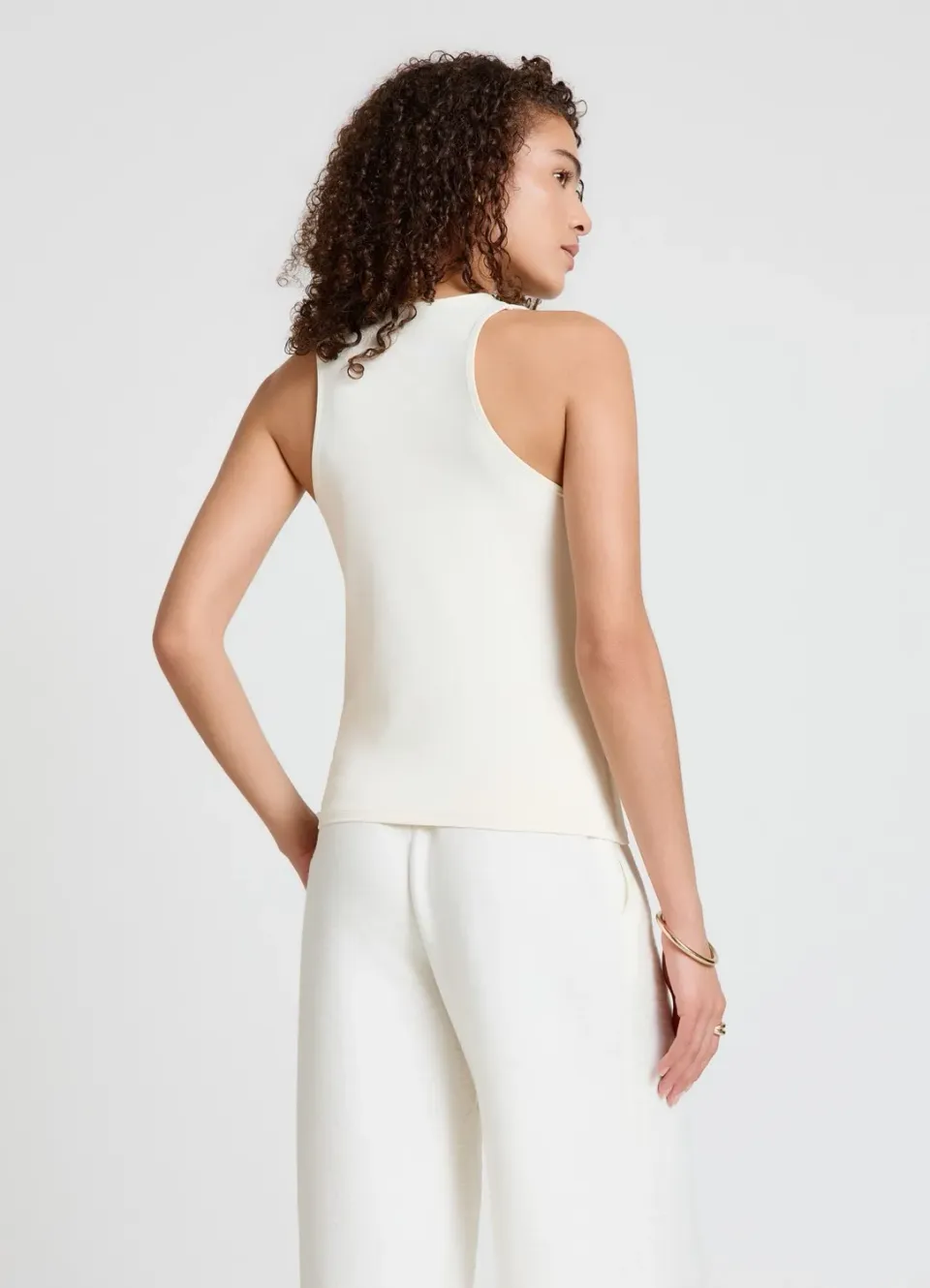Calliope top drapé femme boucle fleur dorée