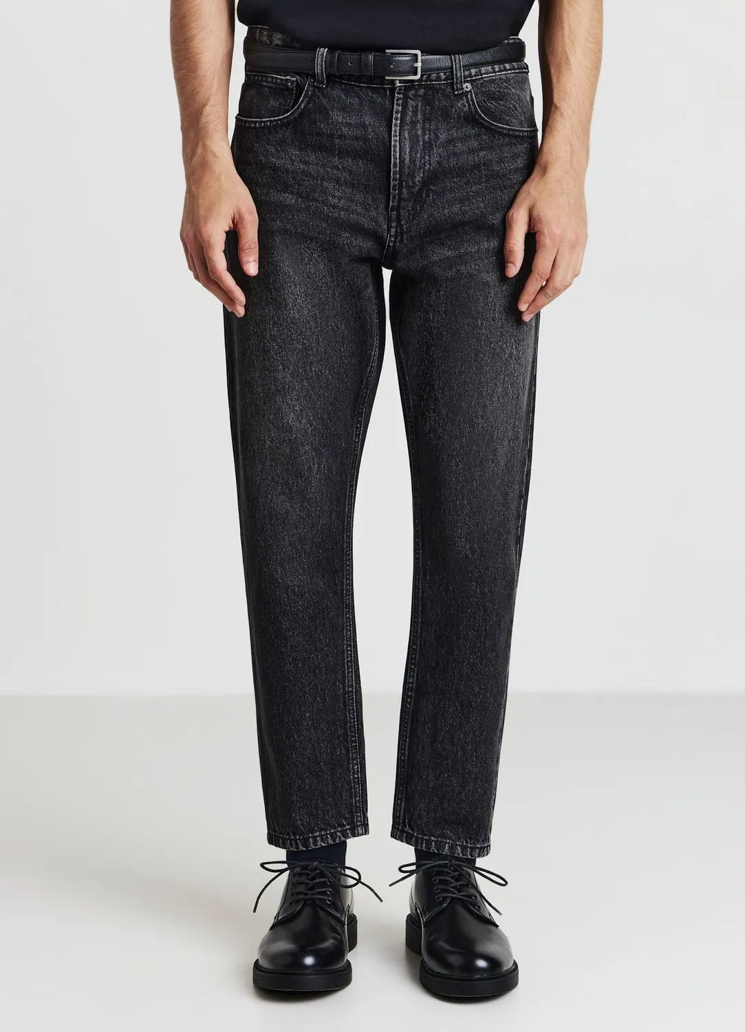 Calliope Cropped jean homme coupe courte poches
