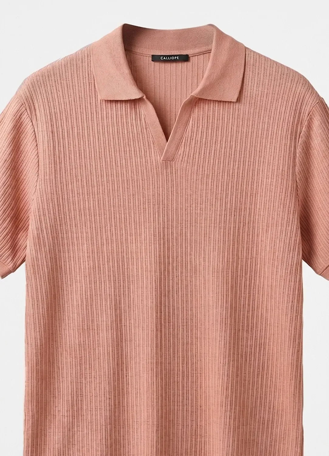 Calliope polo côtelé t-shirt homme col V