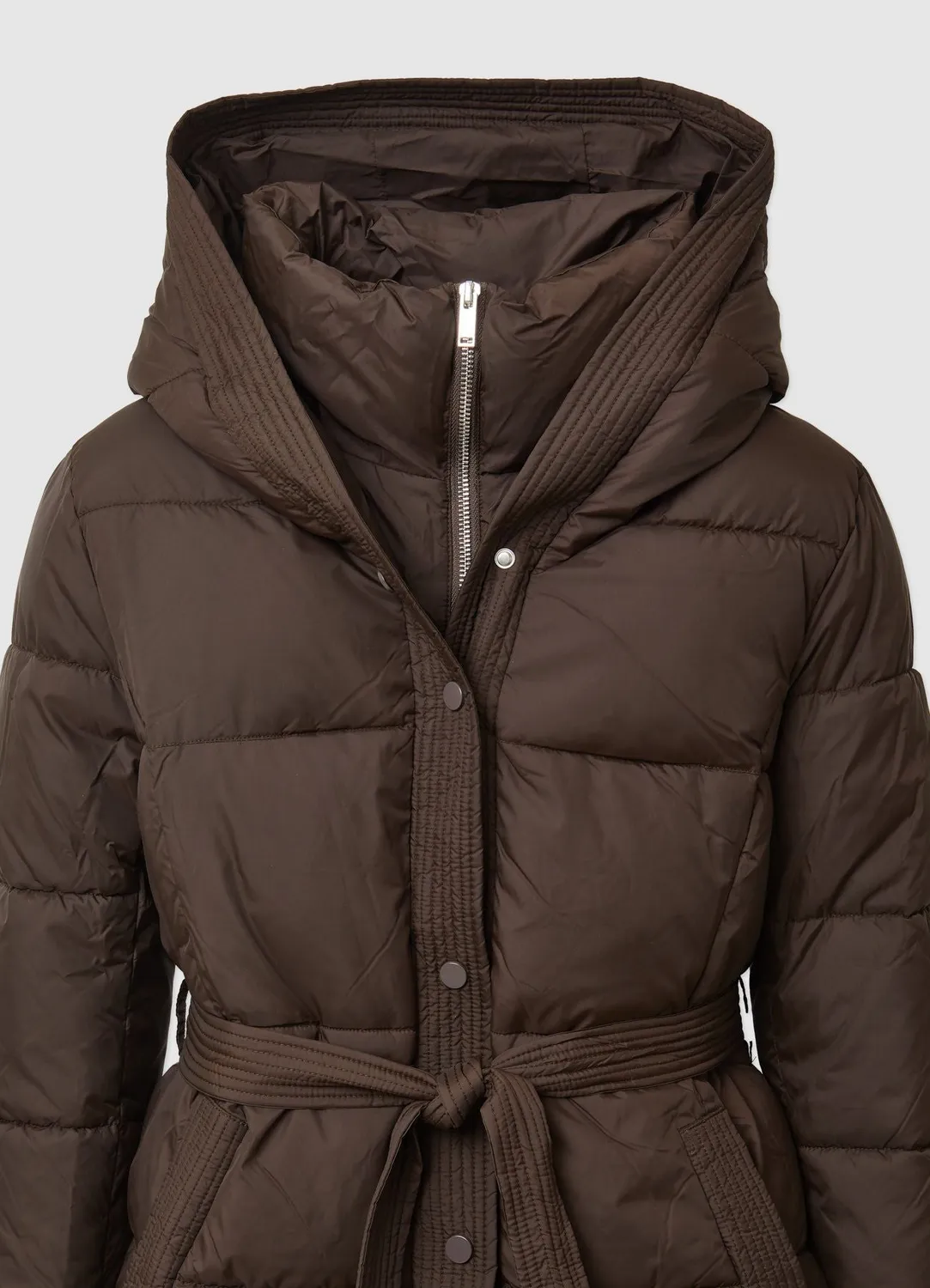Calliope blouson matelassé capuche femme avec ceinture