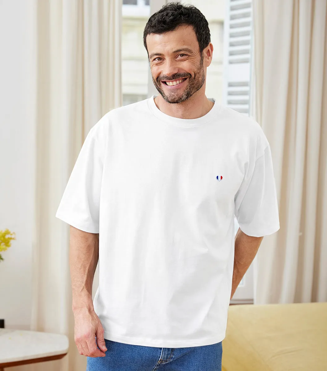 Cocorico Iconique t-shirt oversize homme blanc coton
