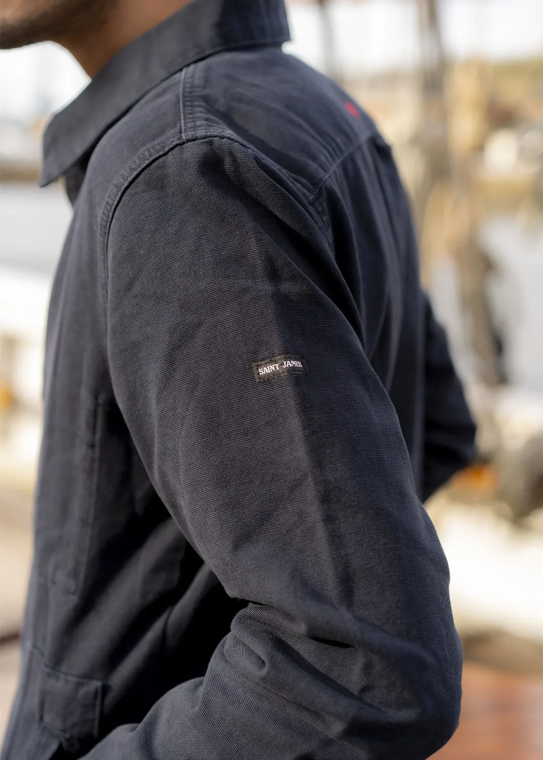 Saint James Crozon veste marine coton homme