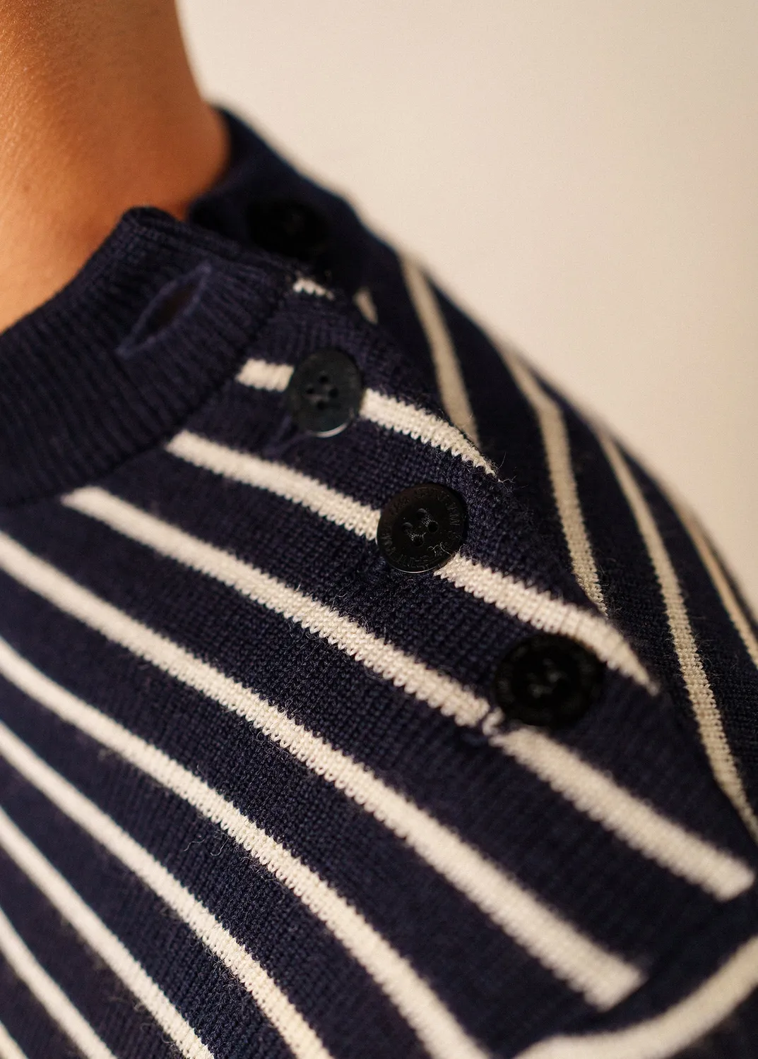 Saint James Matelot pull marin marine écru rayé