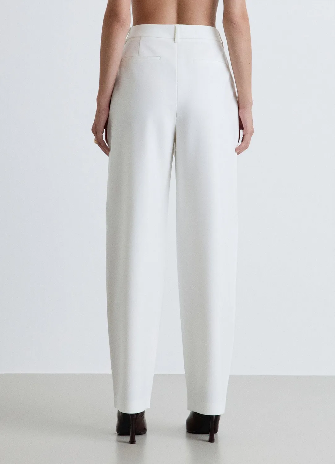 Calliope pantalon baggy uni taille haute femme