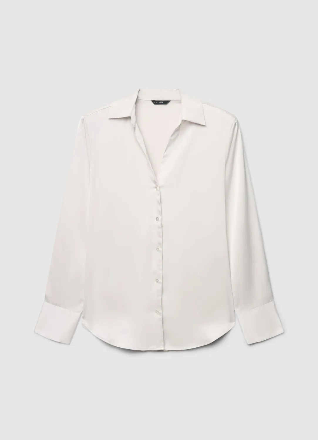 Calliope chemisier satiné col V femme uni