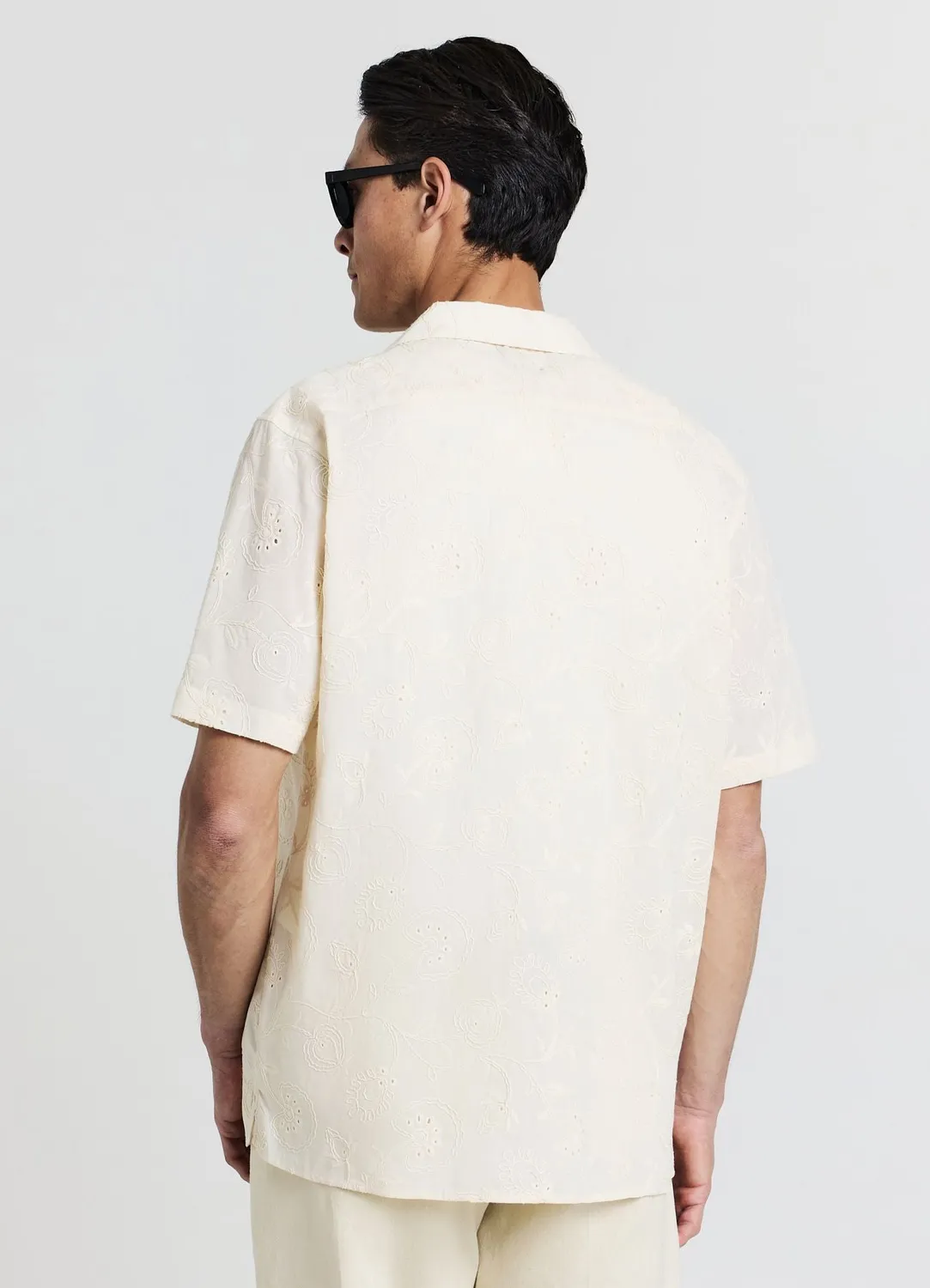 Calliope chemise bowling brodée homme L coton