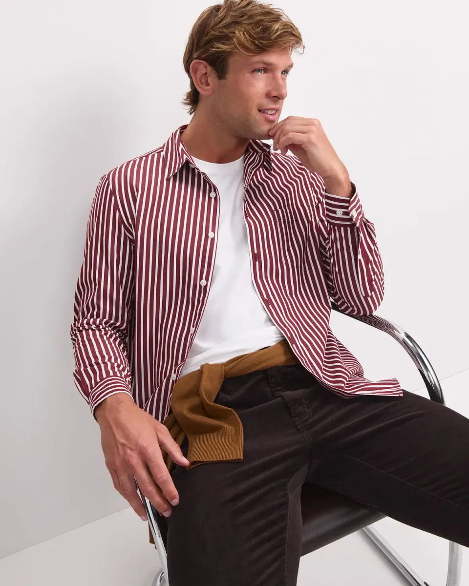 Sportscraft Ryan chemise rayée manches longues coton