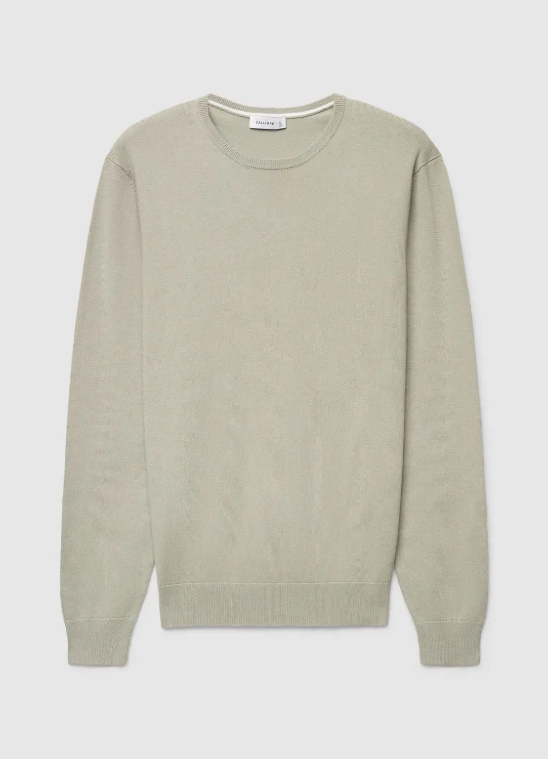 Calliope Pull col rond pull homme uni manches longues
