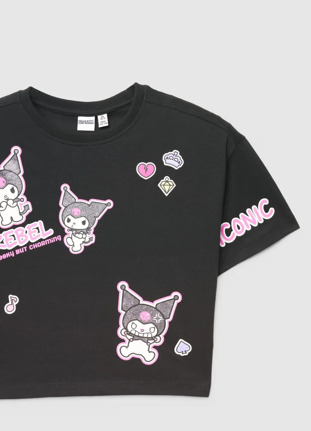 Calliope t-shirt Kuromi imprimé fille manches courtes