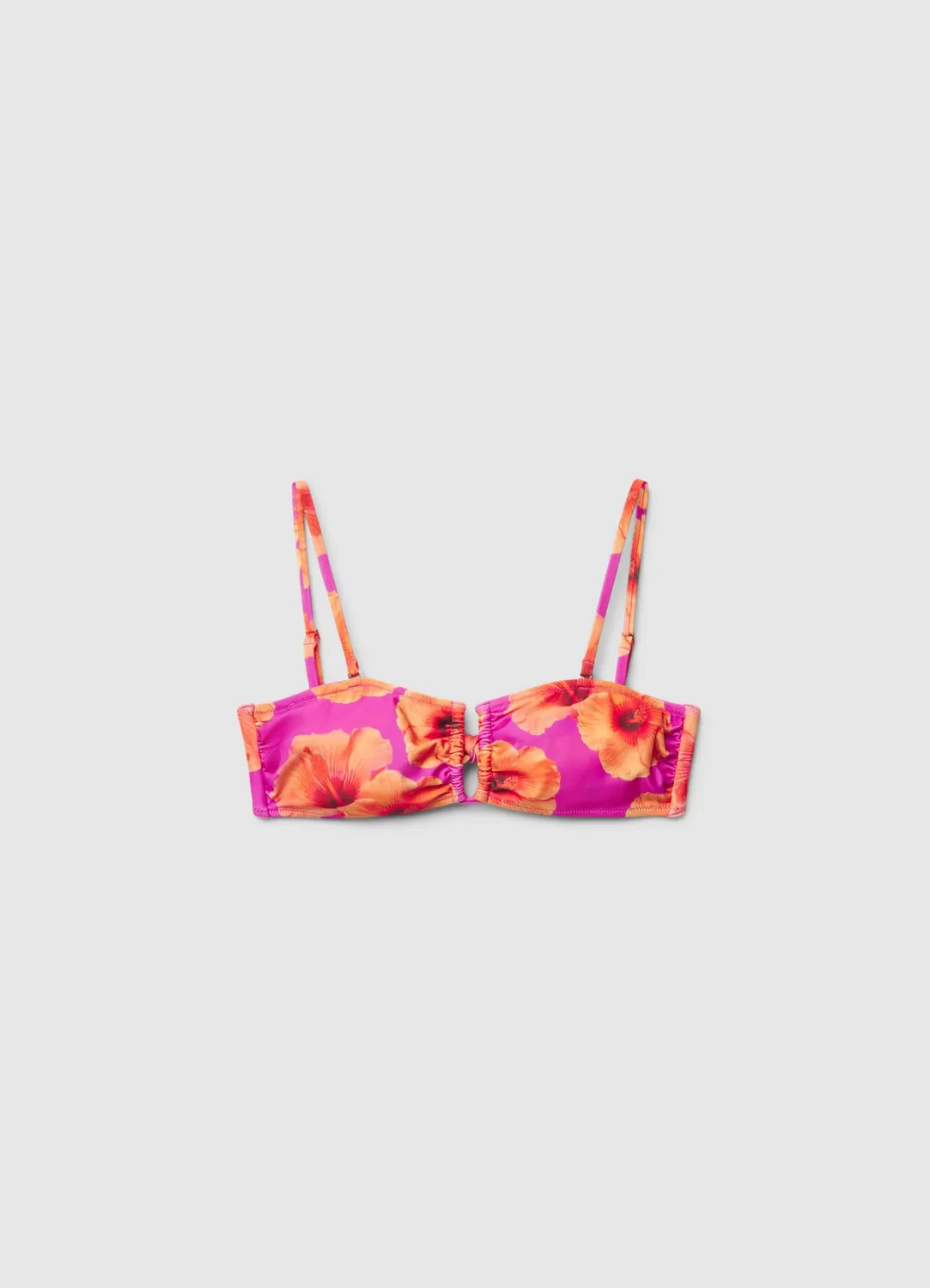 Calliope haut de bikini bandeau floral hibiscus