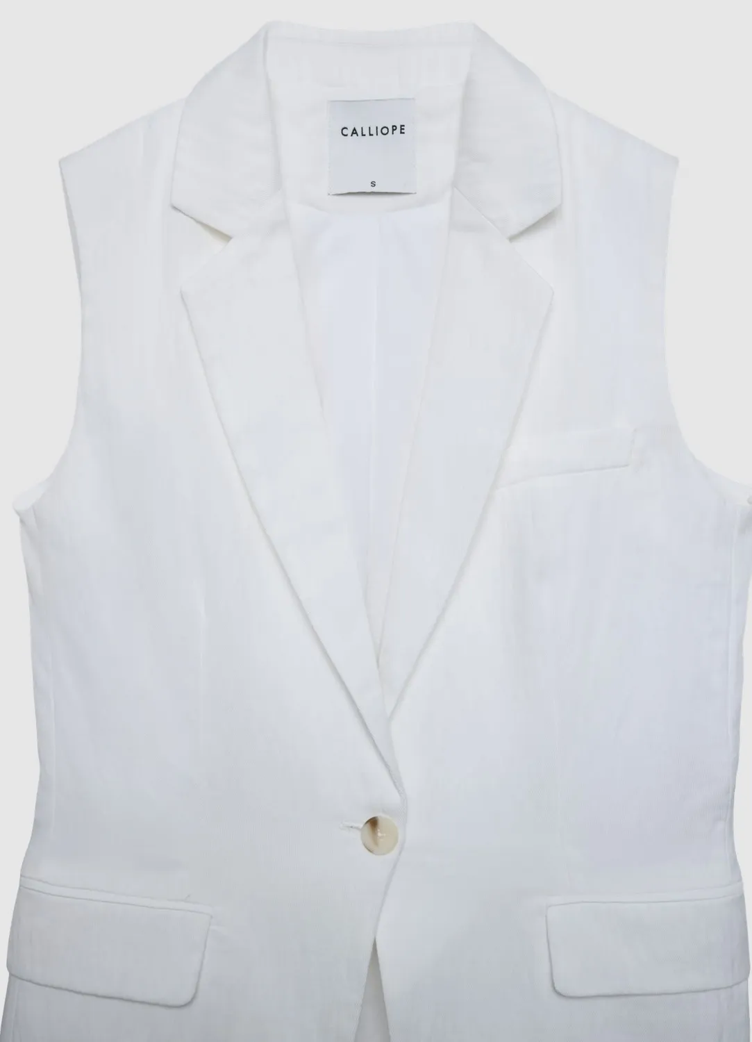 Calliope gilet monopetto dos élastique femme uni