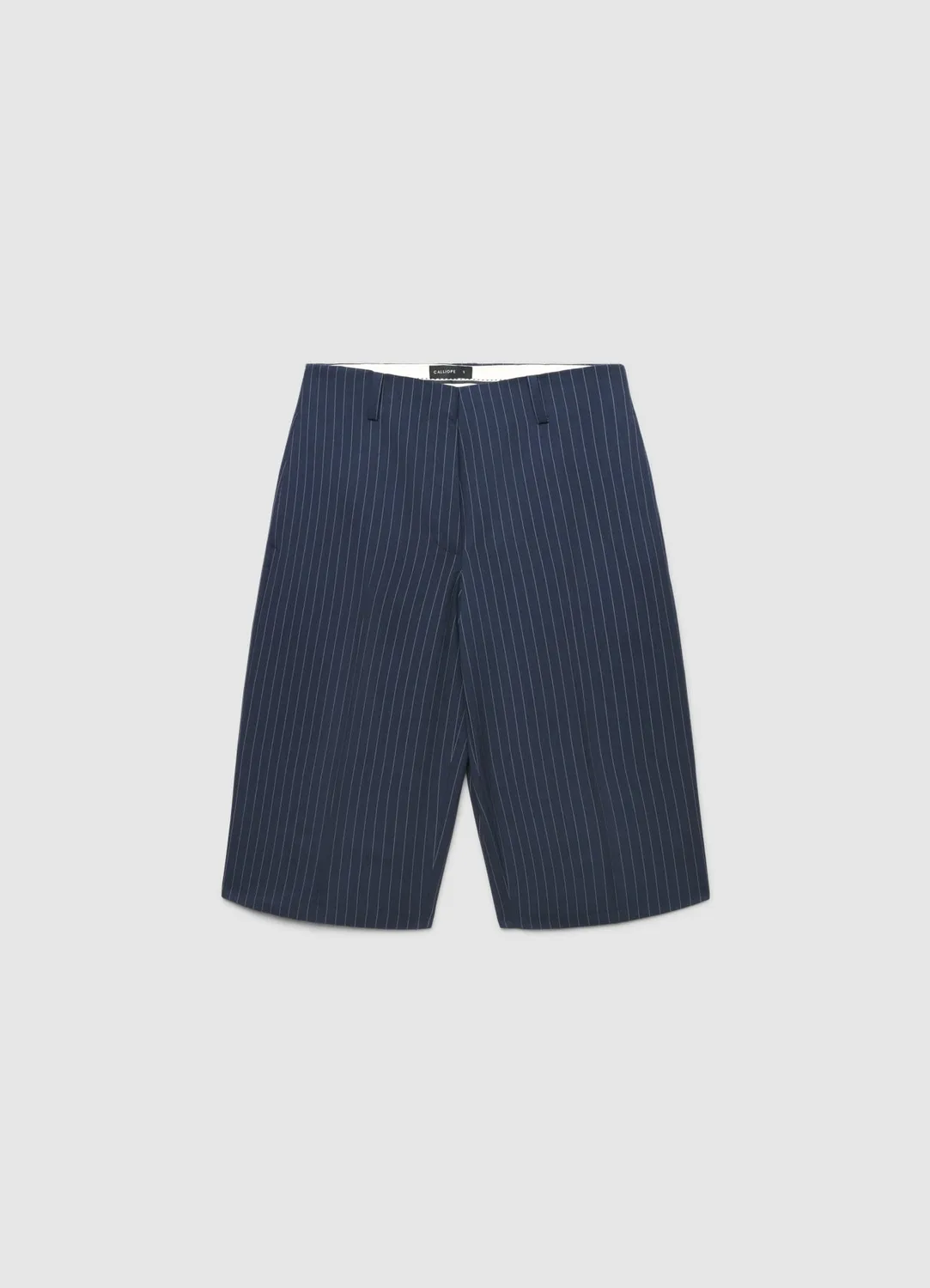 Calliope bermuda femme tailleur rayé genou