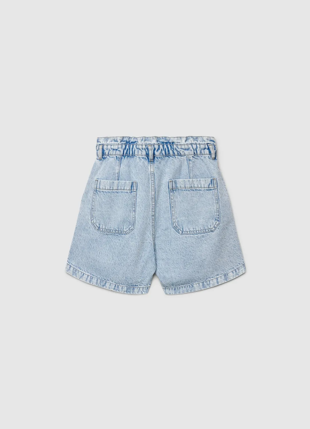 Calliope Short jean paperbag femme taille haute