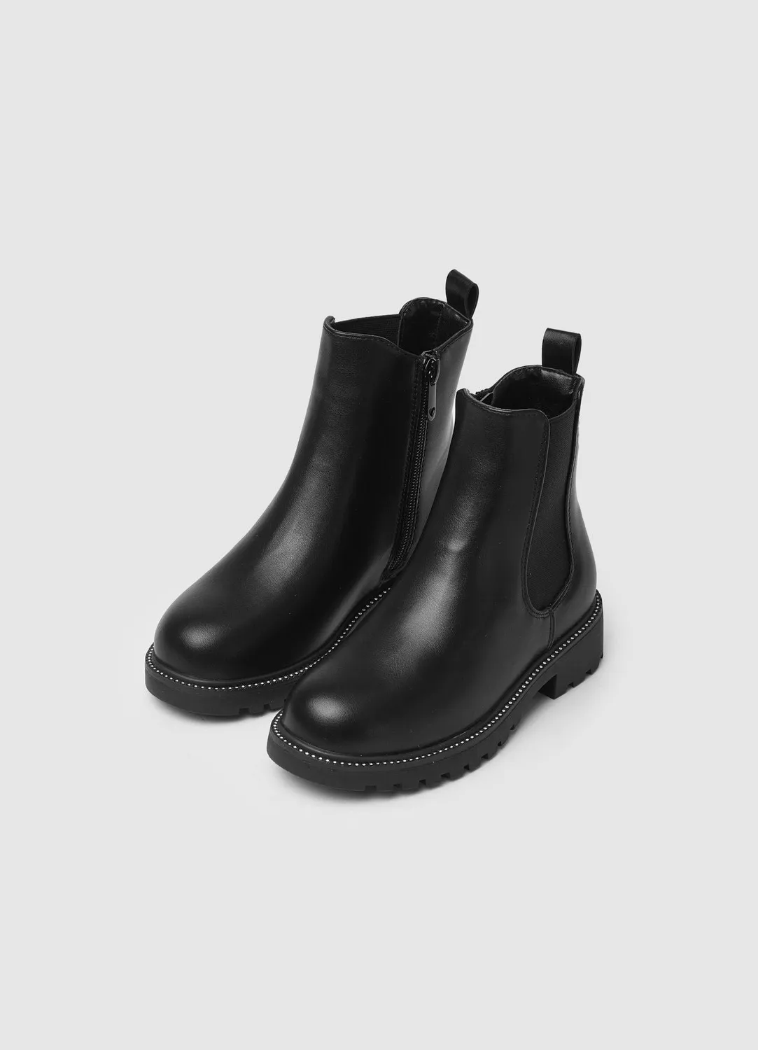 Calliope bottines simili cuir fille à zip