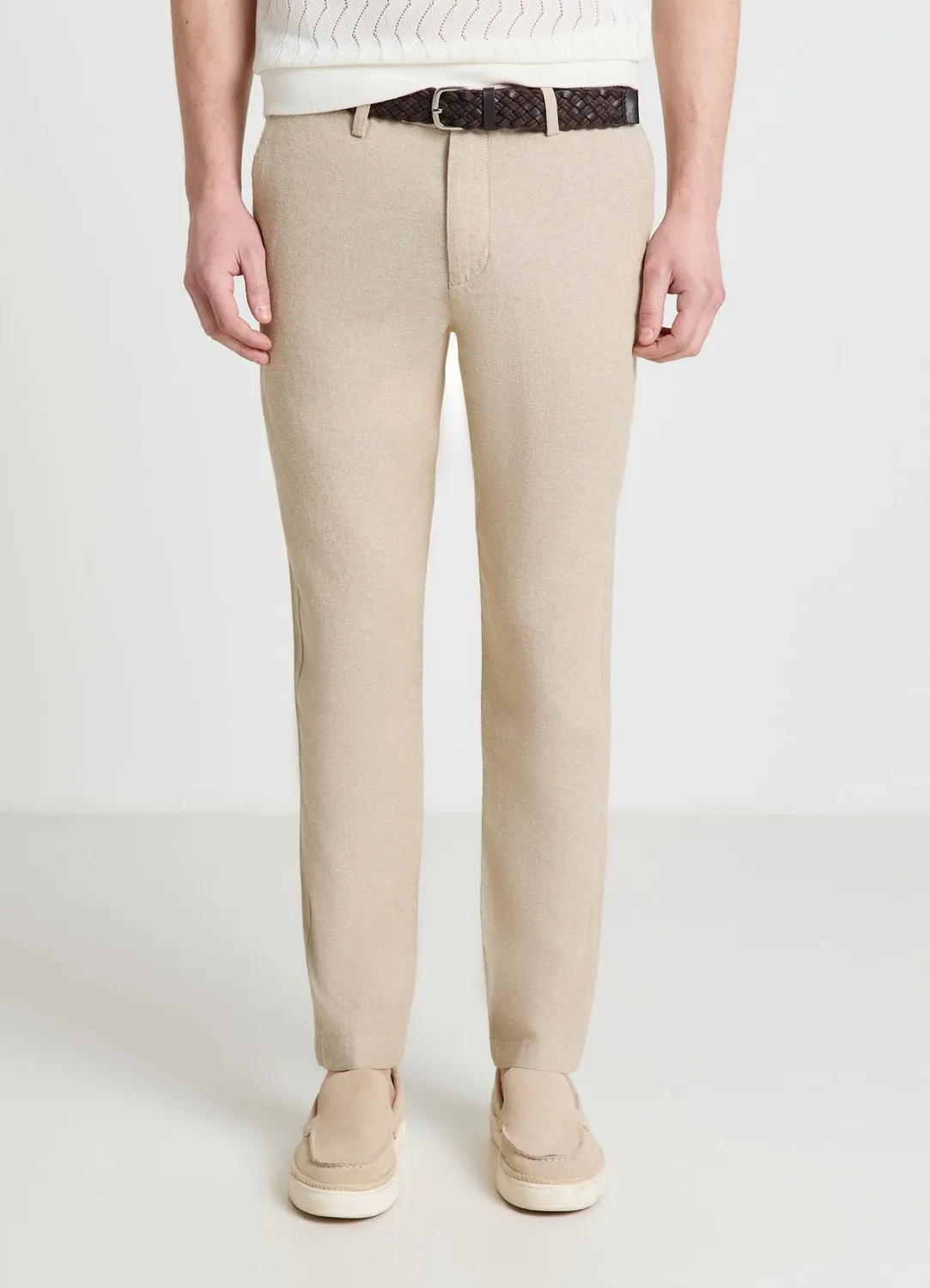 Calliope pantalon chino homme lin coupe droite