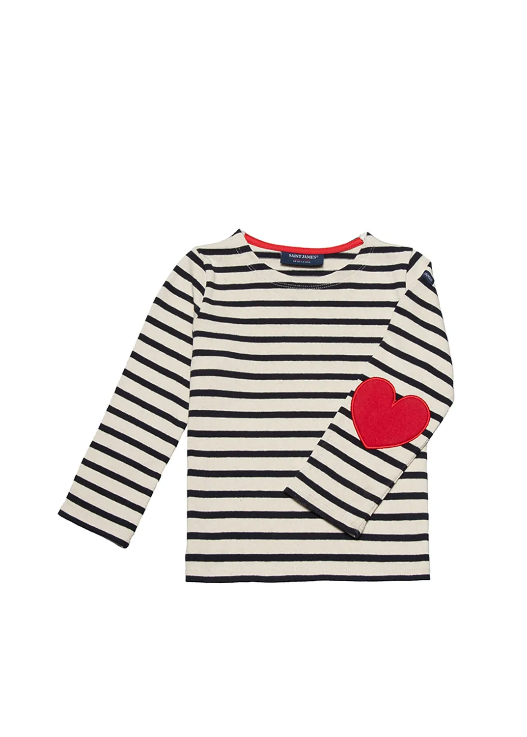 Saint James Vaujany marinière enfant écru marine cœur