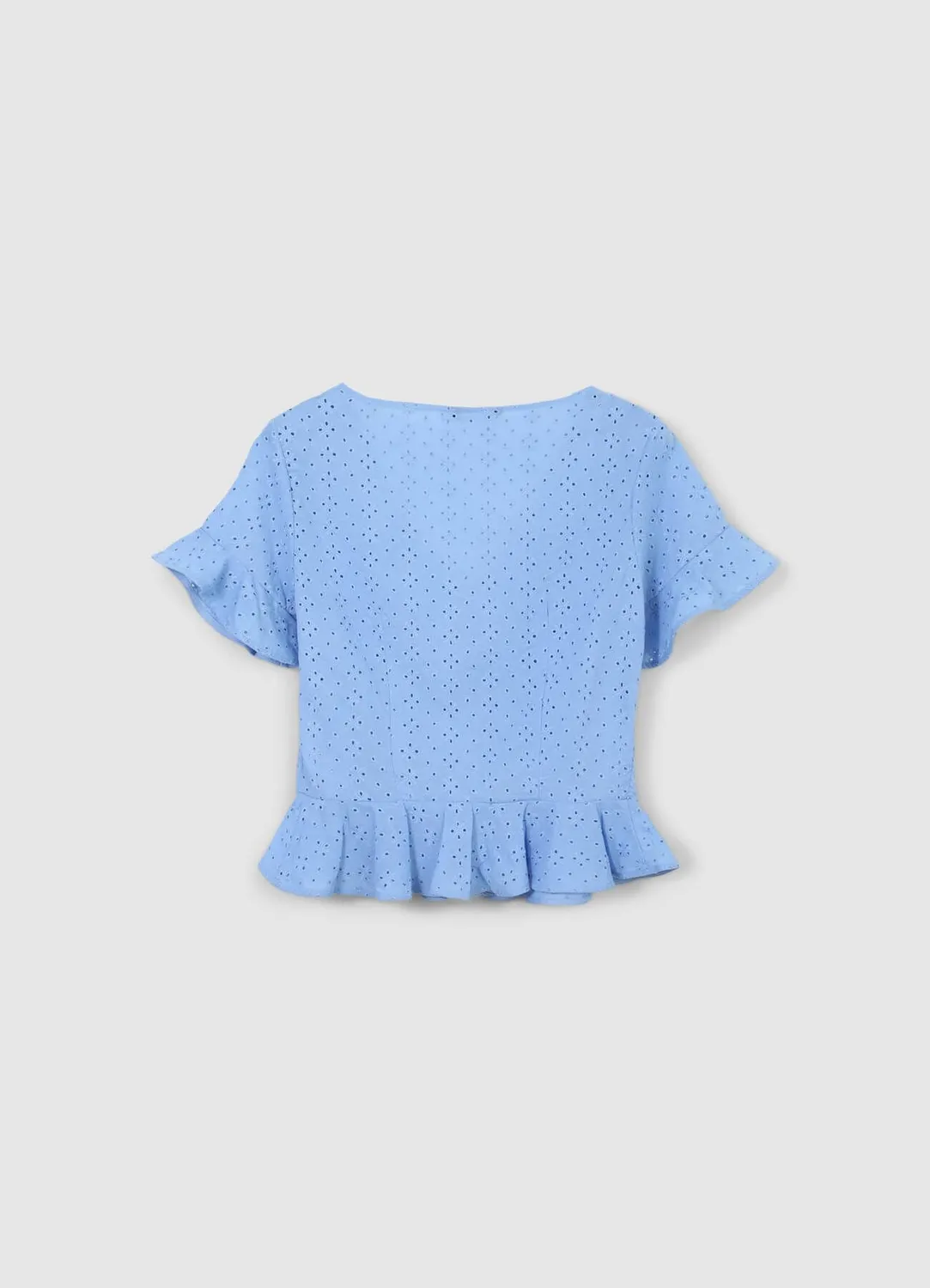 Calliope chemise sangallo volants femme manches courtes