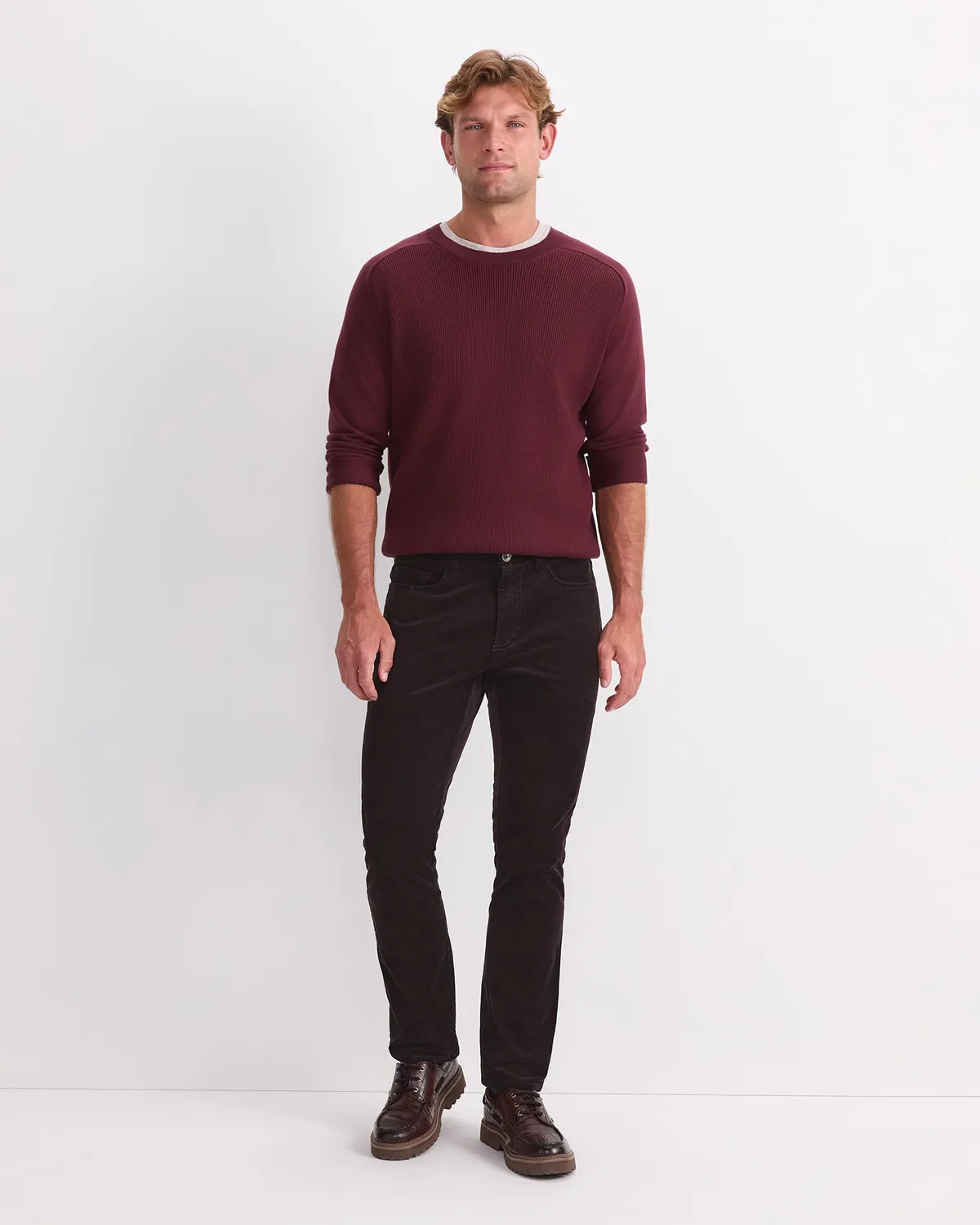 Sportscraft Hudson Cord pantalon velours homme coupe slim